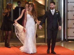 Lionel Messi marries childhood sweetheart in Argentina