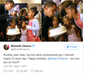 Michelle Obama shares sweet birthday tribute to 'phenomenal guy' Barack Obama