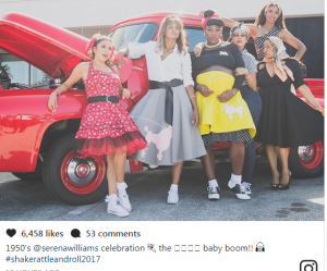 Serena Williams celebrates '50s-themed baby shower with star-studded party