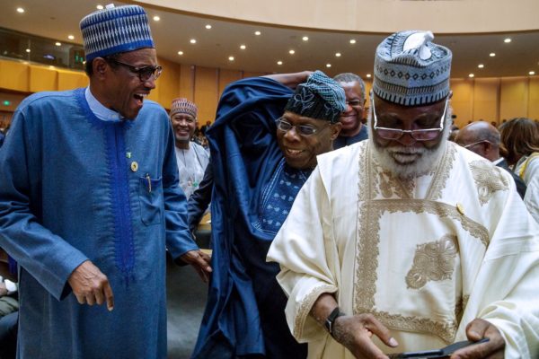 PHOTOS OF THE DAY: AU: Buhari, Obasanjo in each other’s company