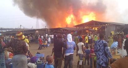 Fire razes 100 shops at plank market