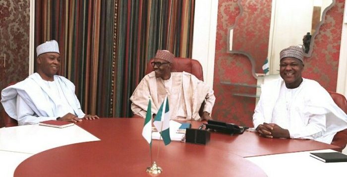 Benue killing: Buhari meets with Saraki, Dogara