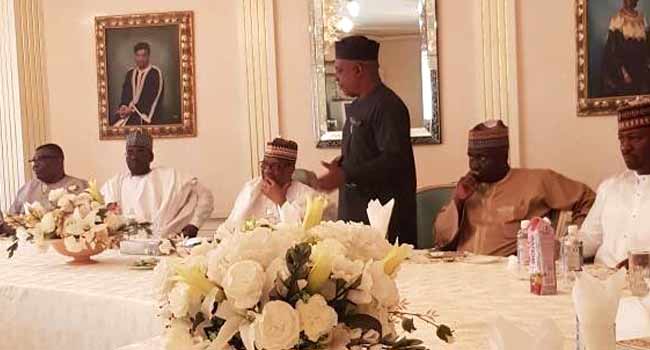 PHOTOS OF THE DAY:  IBB meets with PDP at Minna
