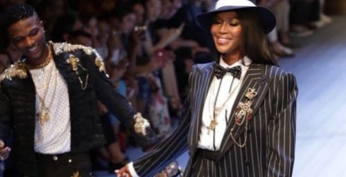 Wizkid catwalks with Naomi