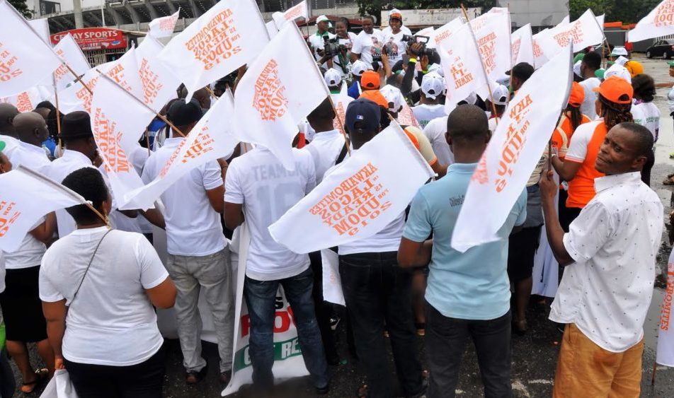 PHOTOS OF THE DAY: Akwa Ibom indigenes in Lagos support Governor Udom Emmanuel for second term
