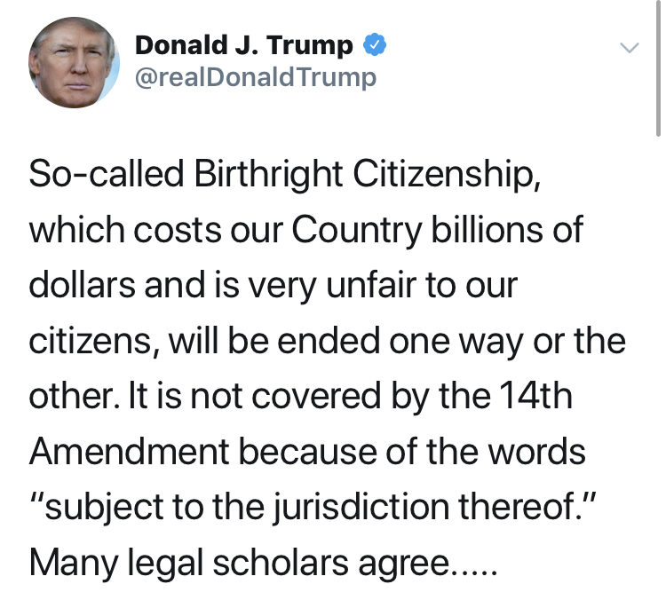 Brightright citizenship will end one way or the other - Trump