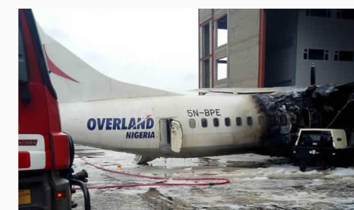 Aircraft catches fire at MMA