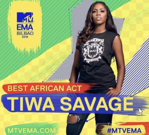 Tiwa Savage becomes first African female to win MTV Best African Act