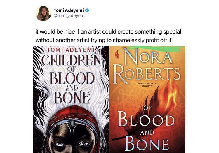 Plagiarism: Nora Roberts Replies Tomi Adeyemi