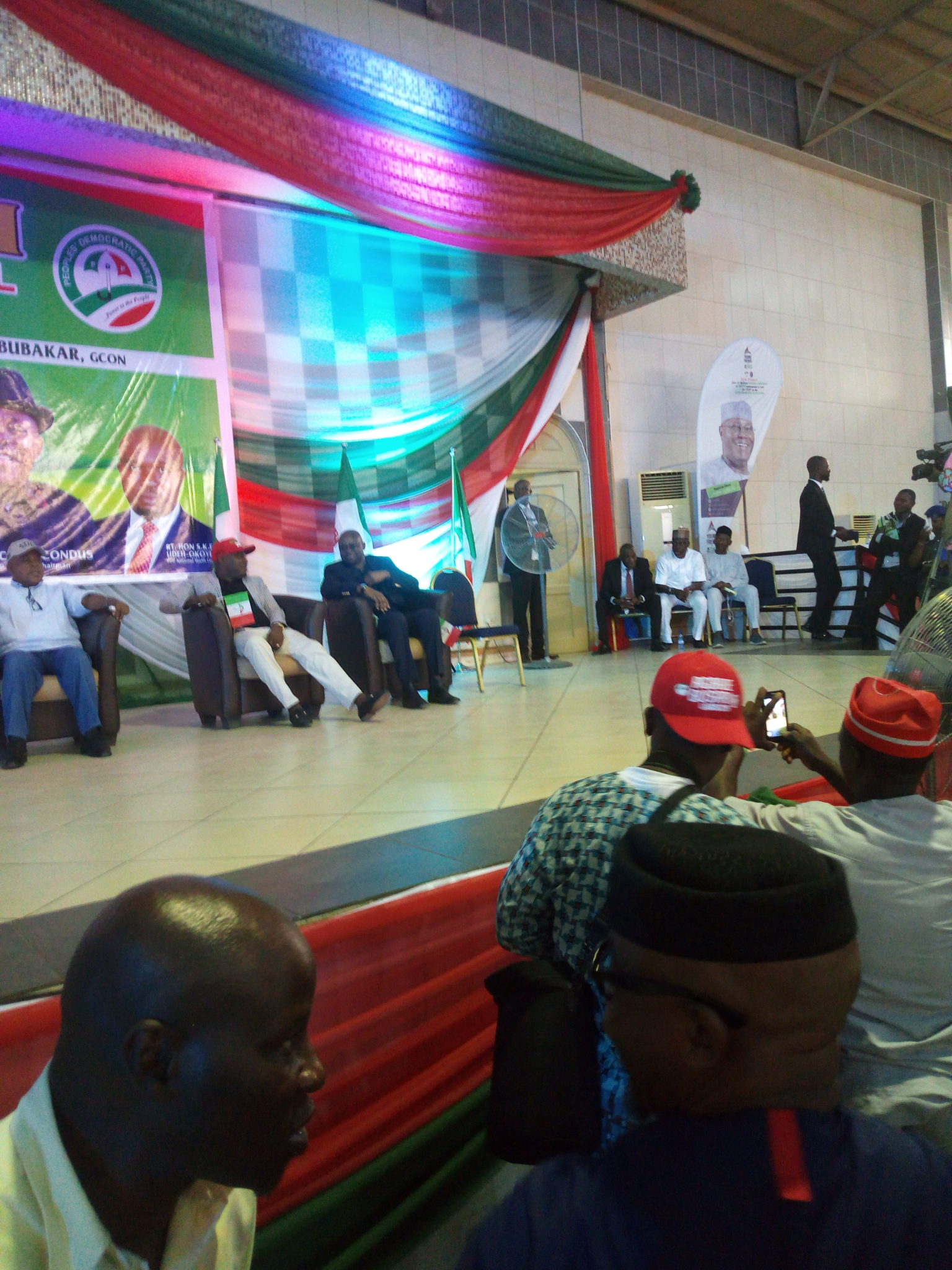 Breaking: PDP Presidential candidate, Atiku Abubakar, arrive for Town Hall meeting with youth supporters in Lagos (Photos)