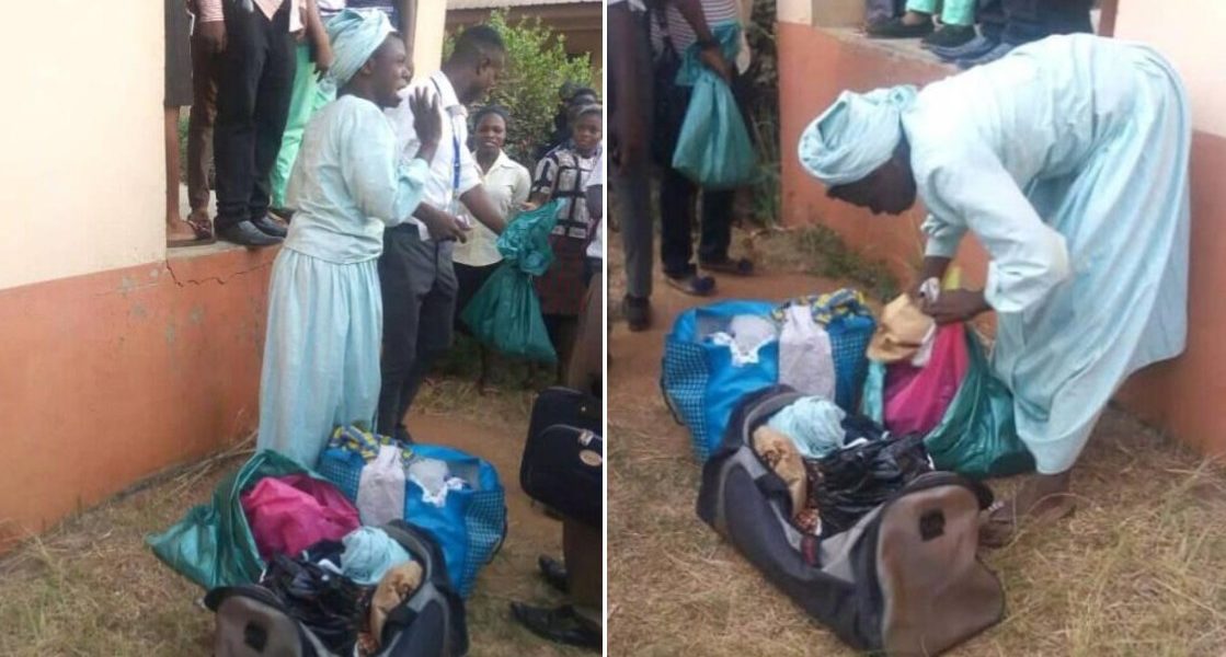 Man disguised as woman caught with bag of stolen pants