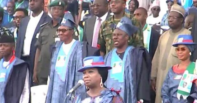 JUST IN: President Buhari escapes being stoned at Ogun APC rally