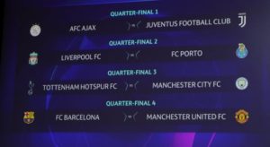 Breaking UEFA Champions League Quarter Final Draw