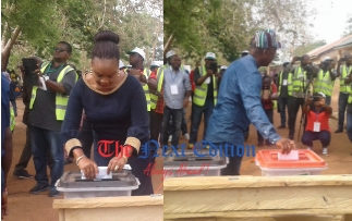 Guber Polls Ortom, Wife Votes At Home Town, Gbajimba