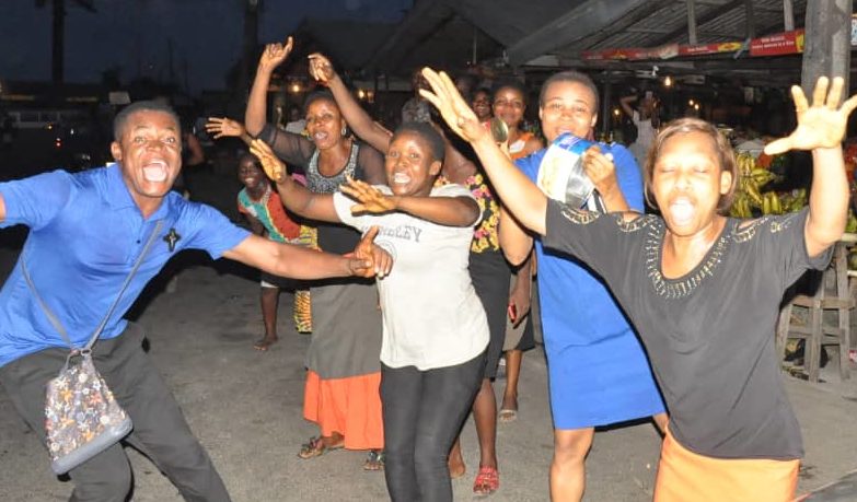 Rivers people celebrating Governor Wike's Victory in Port Harcourt