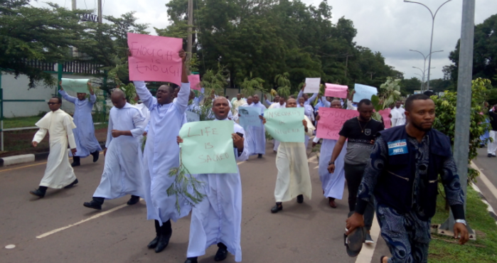Catholic Priests Protest in Enugu over Killing of Colleague