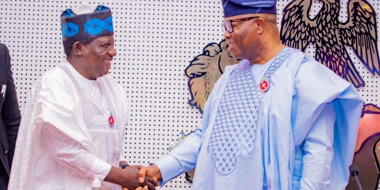 Akpabio Swears In Lalong As Plateau South Senator