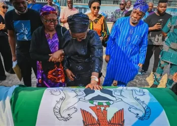 Photos: Akeredolu’s Remains Arrive Nigeria