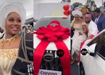 #CHIVIDO24: Davido Gifts His Wife, Chioma A Brand New Car (Video)