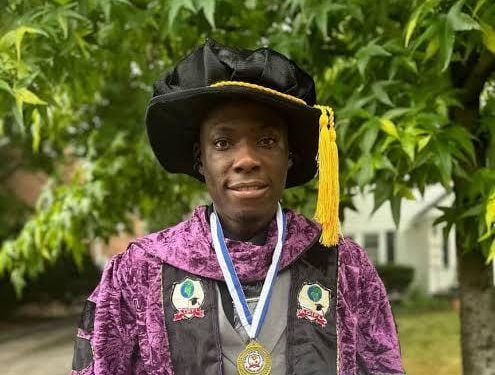 Alt="Emmanuel Ahmadu Nigerian graduate who wrote WASSCE 17 times"