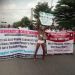 Alt="Protesters at Gani Fawehinmi Park, Ojota"