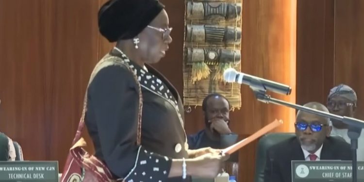 Seyi Tinubu’s Presence At CJN’s Swearing-In Sparks Reactions