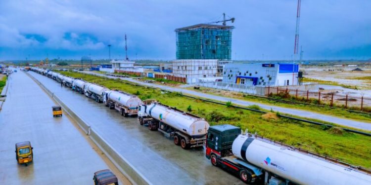 NNPC Deploys Trucks To Dangote Refinery For Petrol Loading