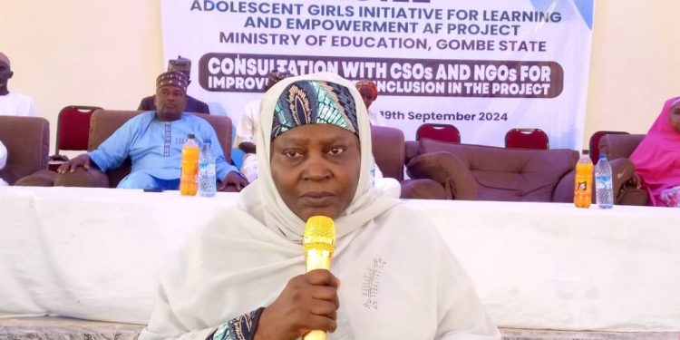 Alt="Gombe State AGILE Coordinator, Dr. Amina Haruna Abdul"