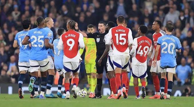 Manchester City Deny 10-man Arsenal In 2-2 Thriller