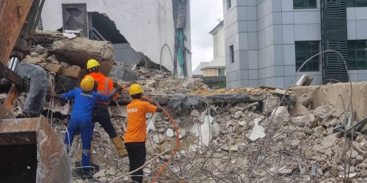 Emergency Responders Rescue 4 From Yaba Building Collapse