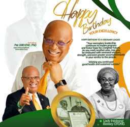 Lady Otong Felicitates Governor Umo Eno at 62, Commends Leadership Qualities, Unity Efforts