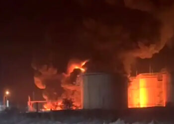 Ukraine sets Russian refinery ablaze in fresh drone attack